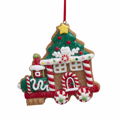Gingerbread House Train Car Ornament