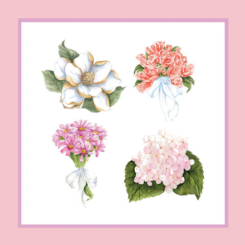 Floral w/glitter - assortment