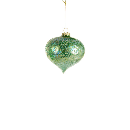 4" Light Green Iced Ornament, Onion