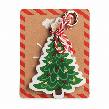 Light-Up Christmas Pet Collar Charm, Christmas Tree design: a Furry and Bright snowman, and a green tree with gold stars