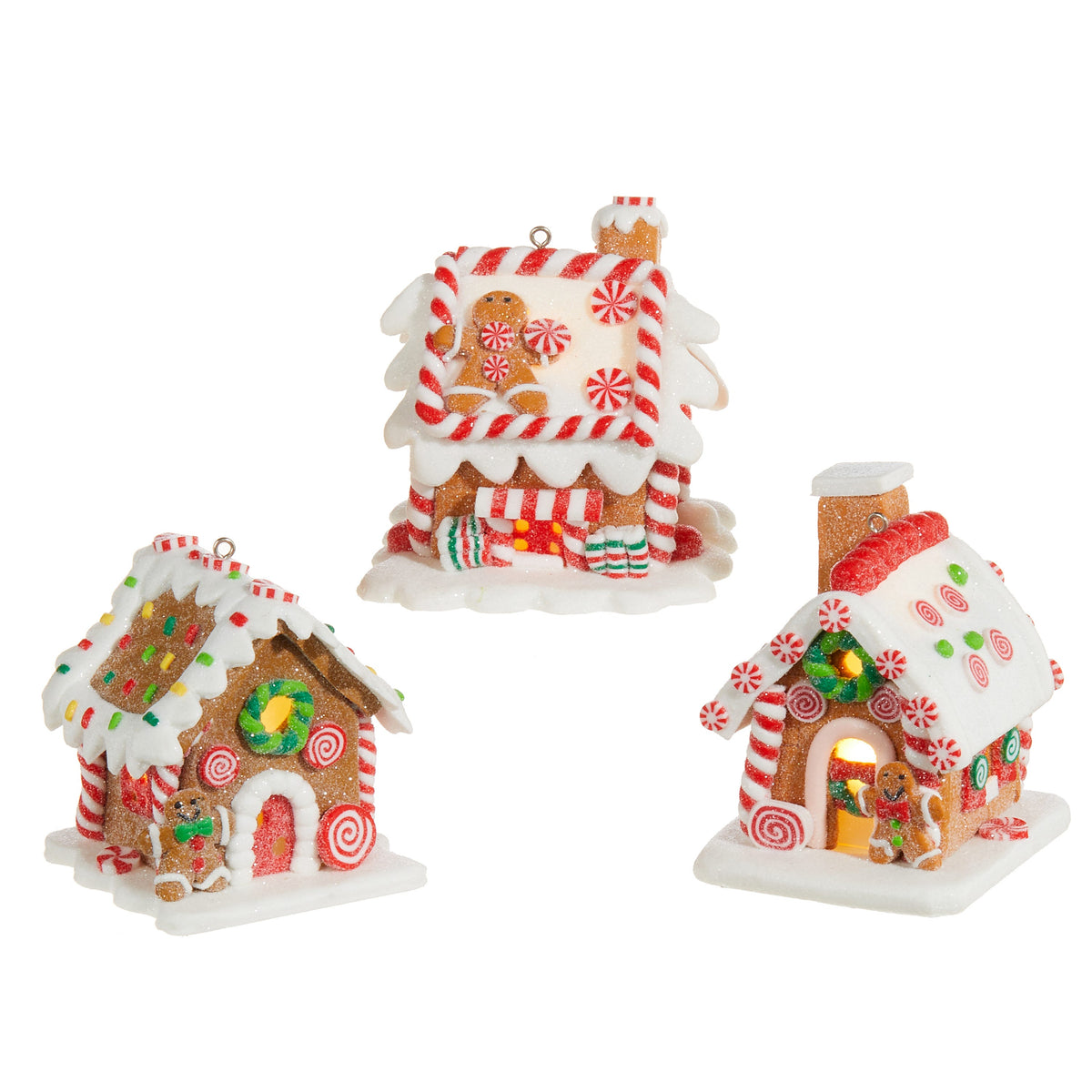 3.25" Lighted Gingerbread House Ornament product photo