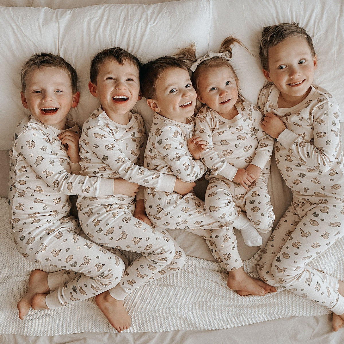 Little Fox Organic Cotton Long Sleeve Pajama Set, view 4