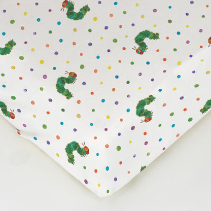 Organic Cotton Crib Sheet, Caterpillar Print, view 4