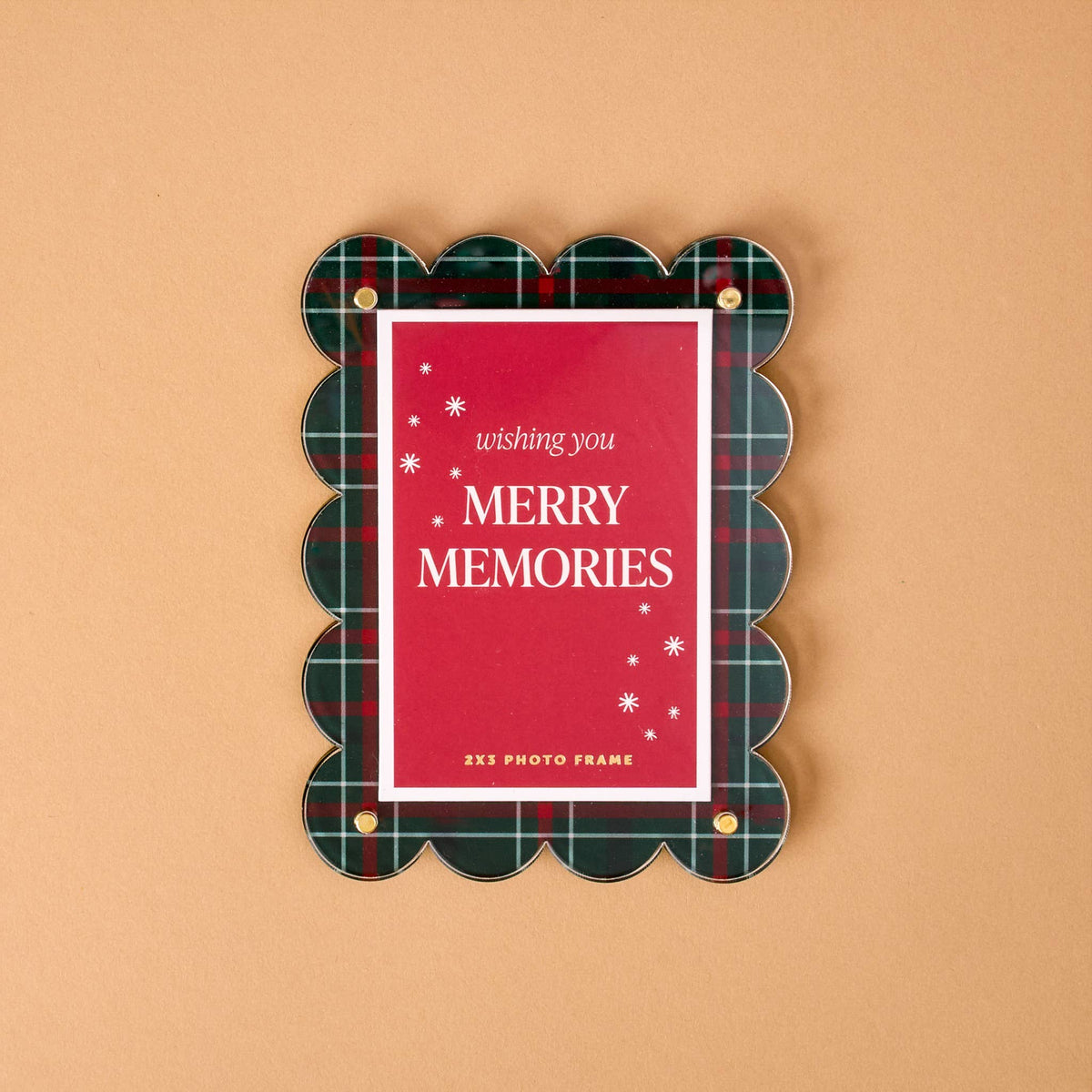 Mini Acrylic Picture Frame, Evergreen Plaid