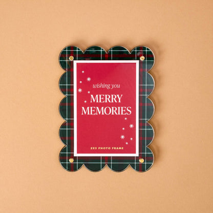 Mini Acrylic Picture Frame, Evergreen Plaid