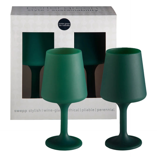 Unbreakable Silicone Wine Glasses-Mistletoe-Tall