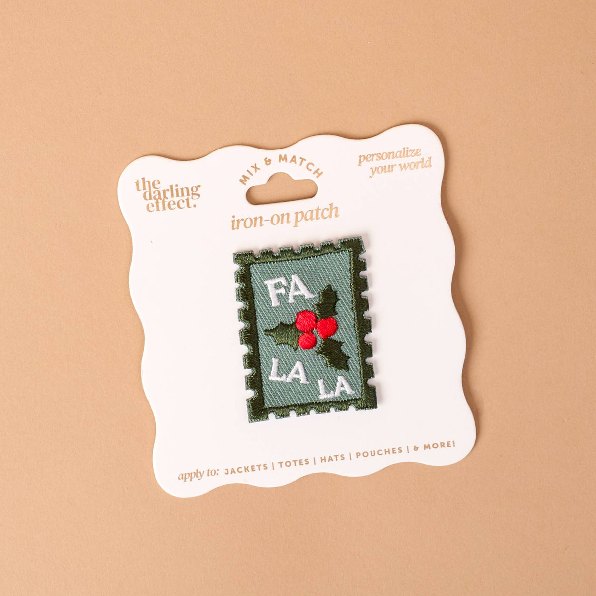 Mix & Match Iron-On Patch, A pink Be Kind patch on its patch card, with BE KIND spelled out in bold pink lettering.