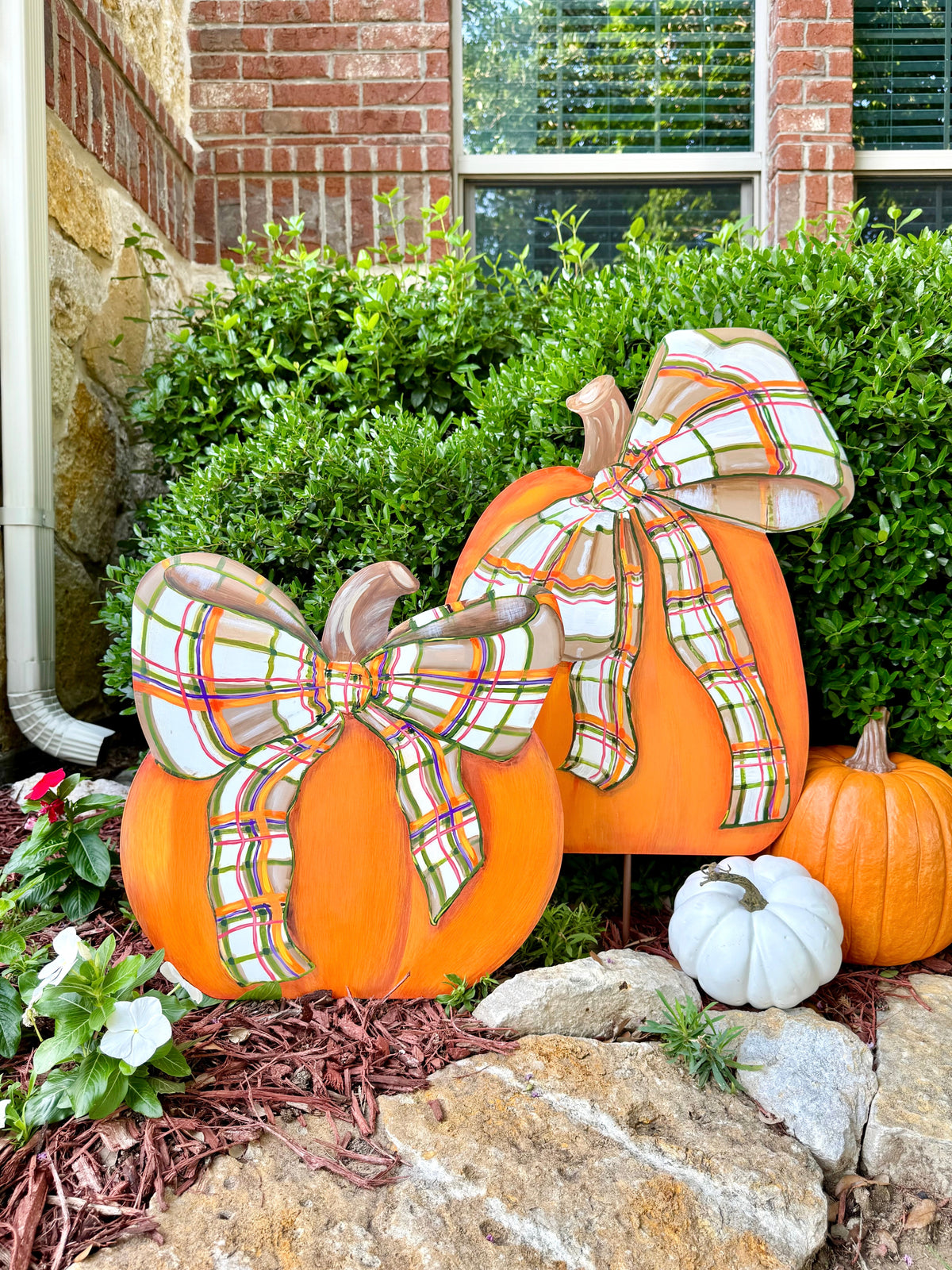 Modern Plaid Pumpkins