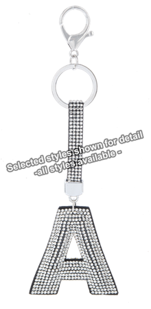 Sparkle Monogram Key Ring-B