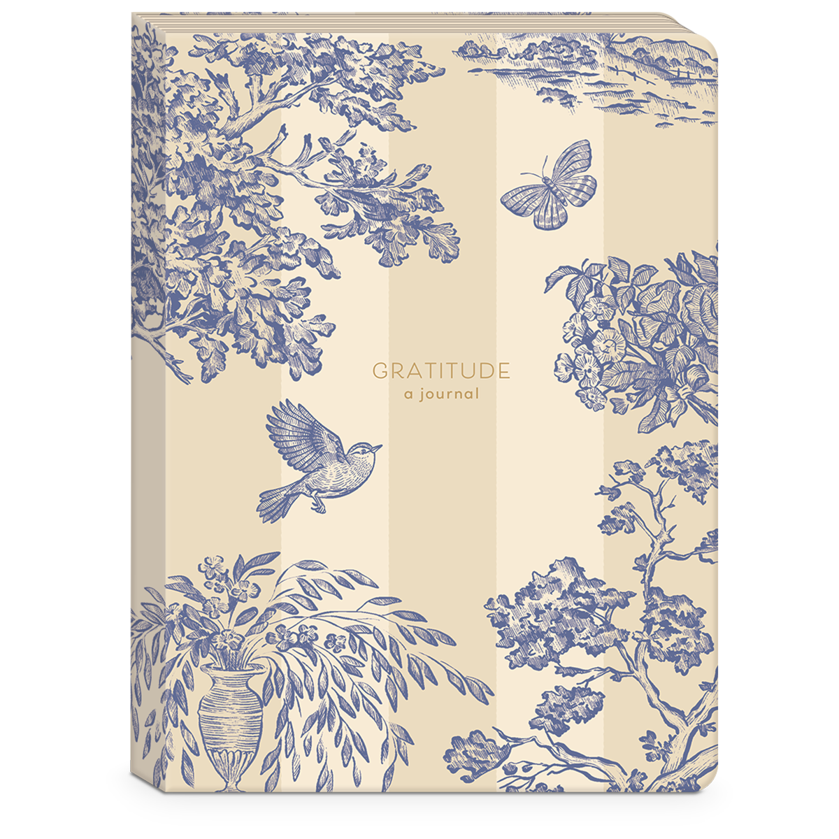 A delicate toile design makes this guided journal special