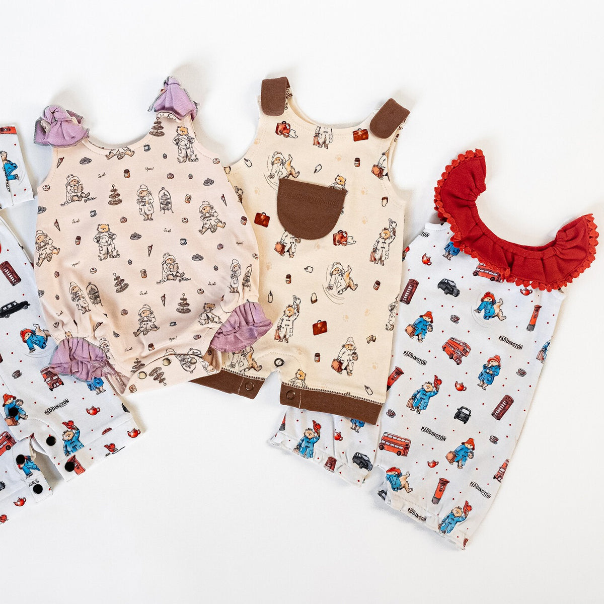 Organic Bubble Romper, London Paddington Print, view 2