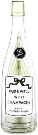 Acrylic Champagne Glasses With Holder