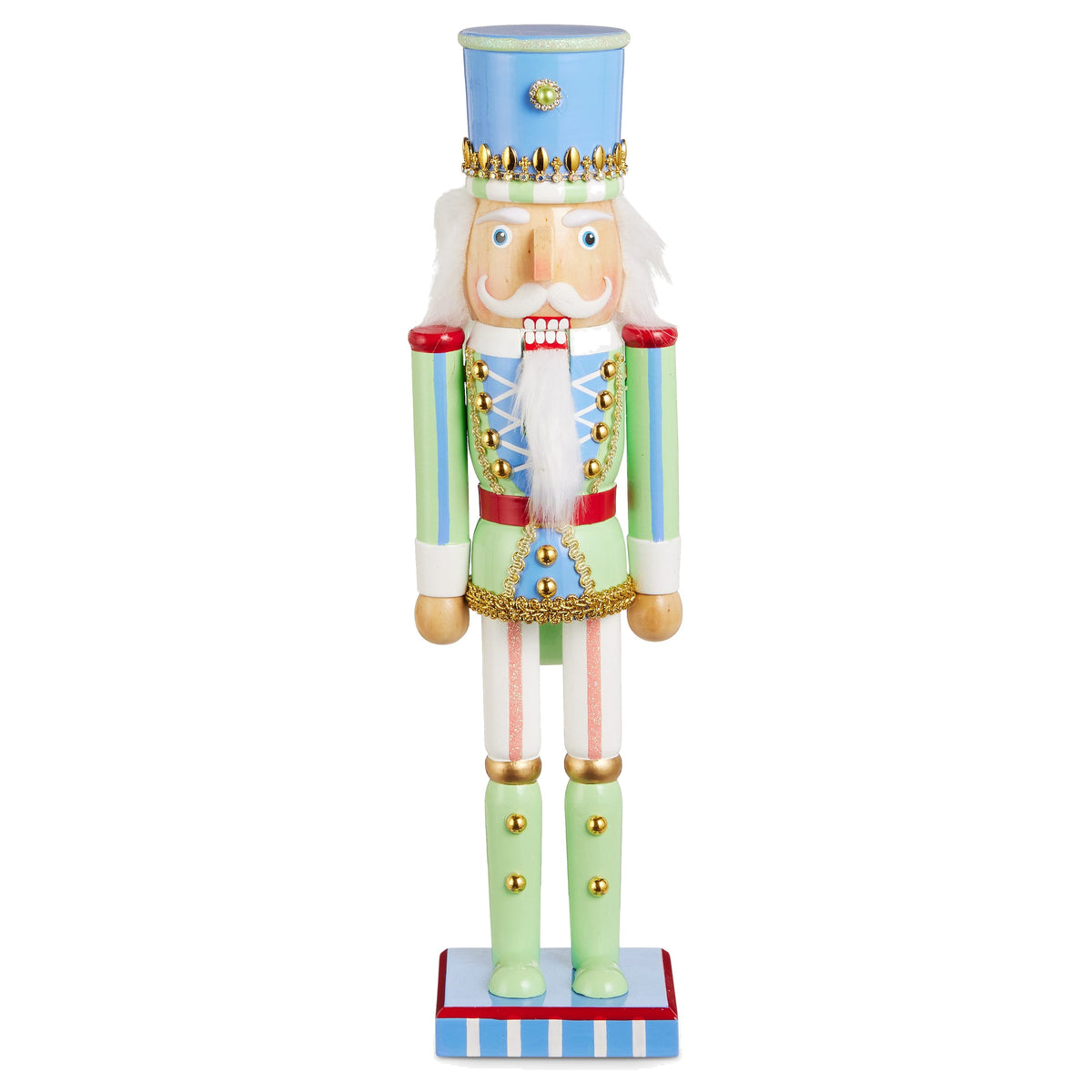 15" Pastel Nutcracker Ornament, Blue Soldier Nutcracker