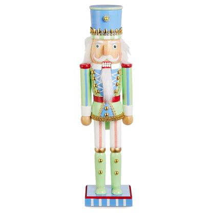 15" Pastel Nutcracker Ornament, Blue Soldier Nutcracker