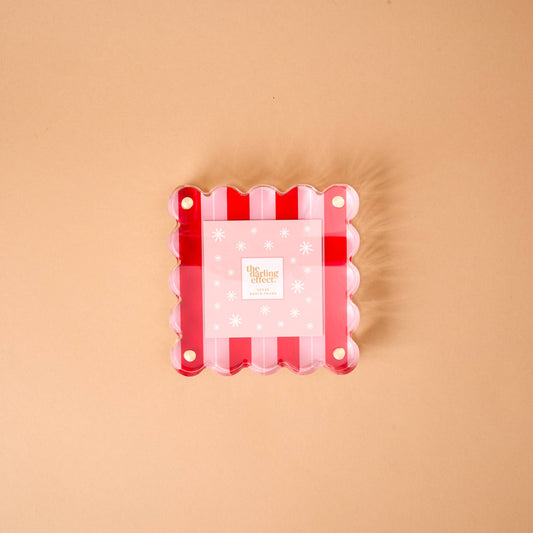 Little Moments Acrylic Picture Frame-Peppermint Stripes