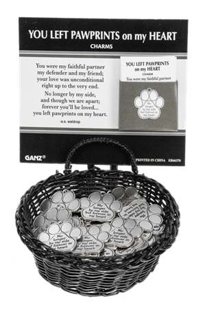 You Left Pawprints on my Heart Charm