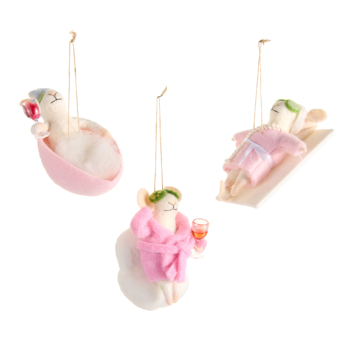 5.5" Spa Day Mice Ornaments product photo