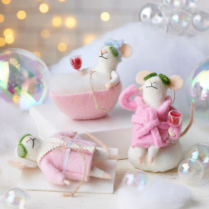 5.5" Spa Day Mice Ornaments product photo