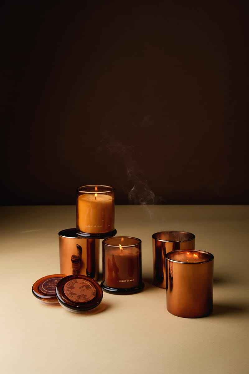 Burnished Copper Glass Candle, 10 oz