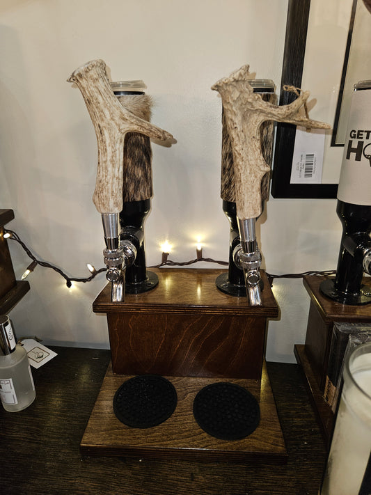 Liquor Bottle Dispenser-Double Dispenser Antler