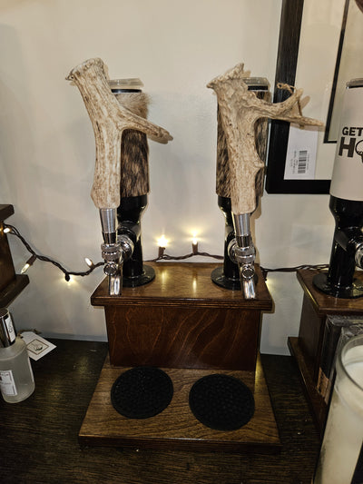 Liquor Bottle Dispenser-Double Dispenser Antler