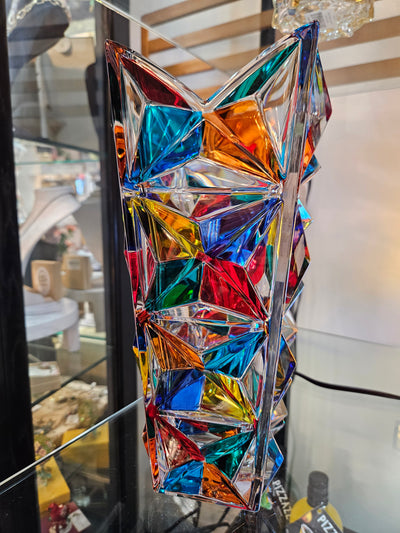 Pyramid Vase - Colored Glass