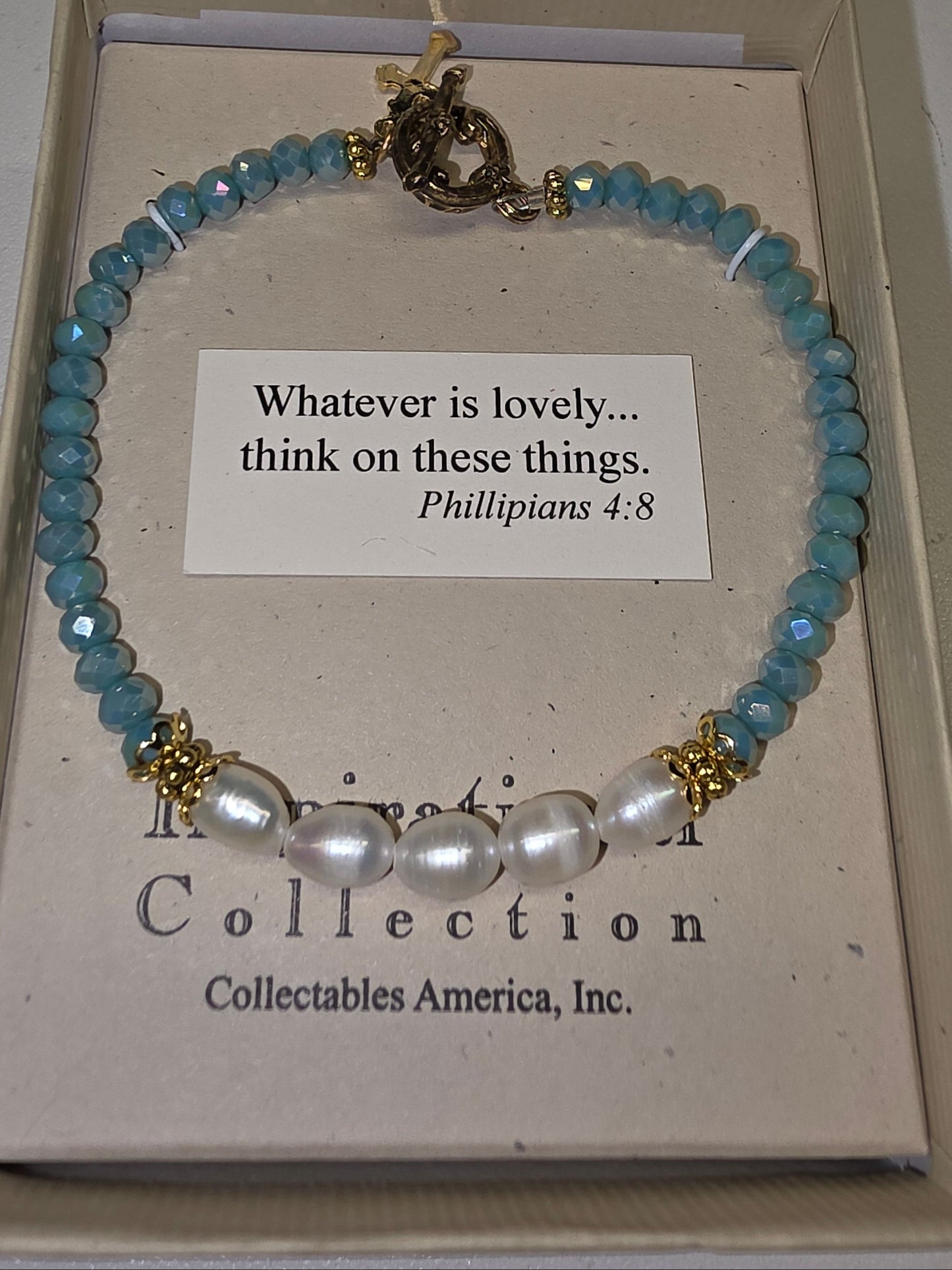 Pearls of Wisdom Bracelet "Whatever is lovely..."