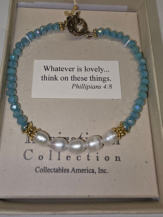 Pearls of Wisdom Bracelet "Whatever is lovely..."