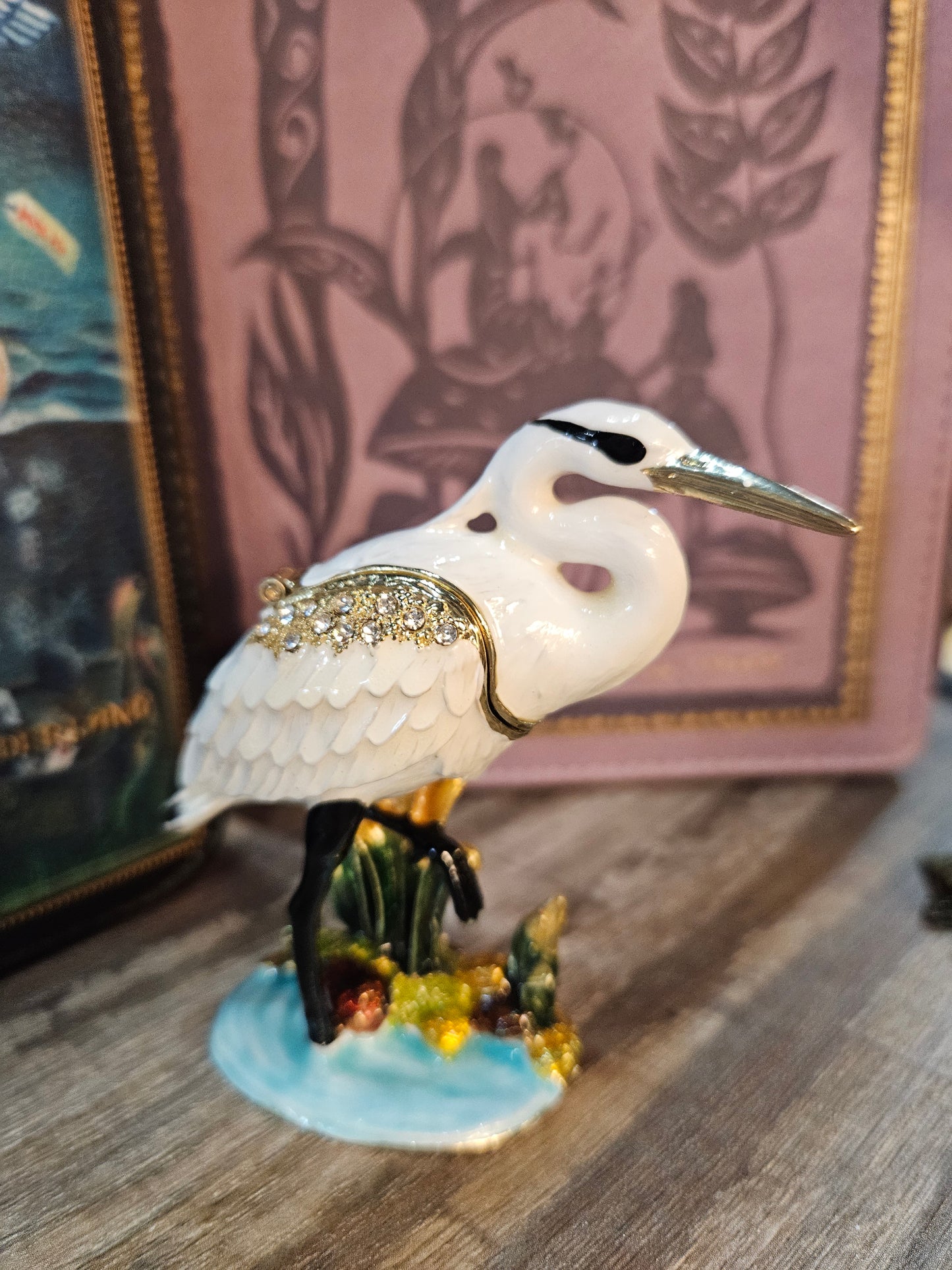Egret Trinket Box