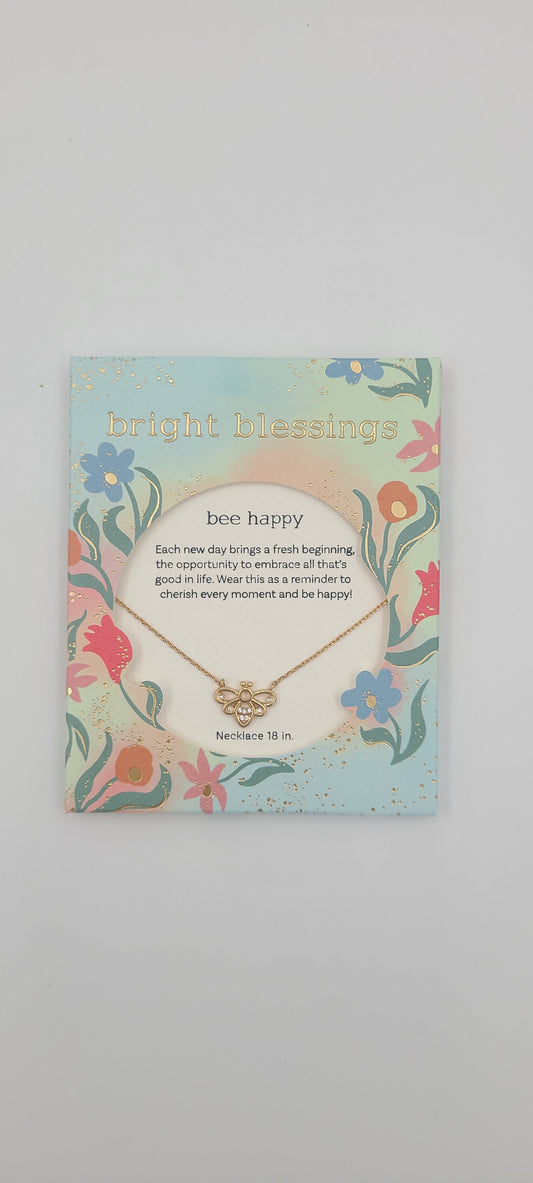 Bee Happy Necklace - Bright Blessings