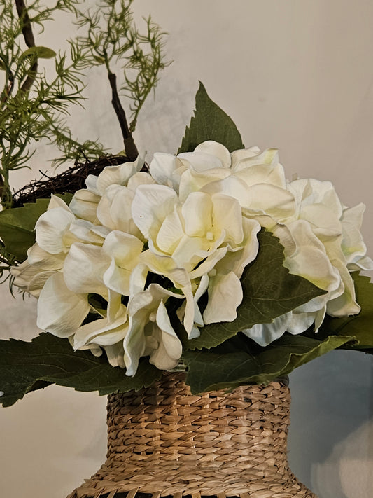 15 In White Hydrangea Bundle-3 Stems