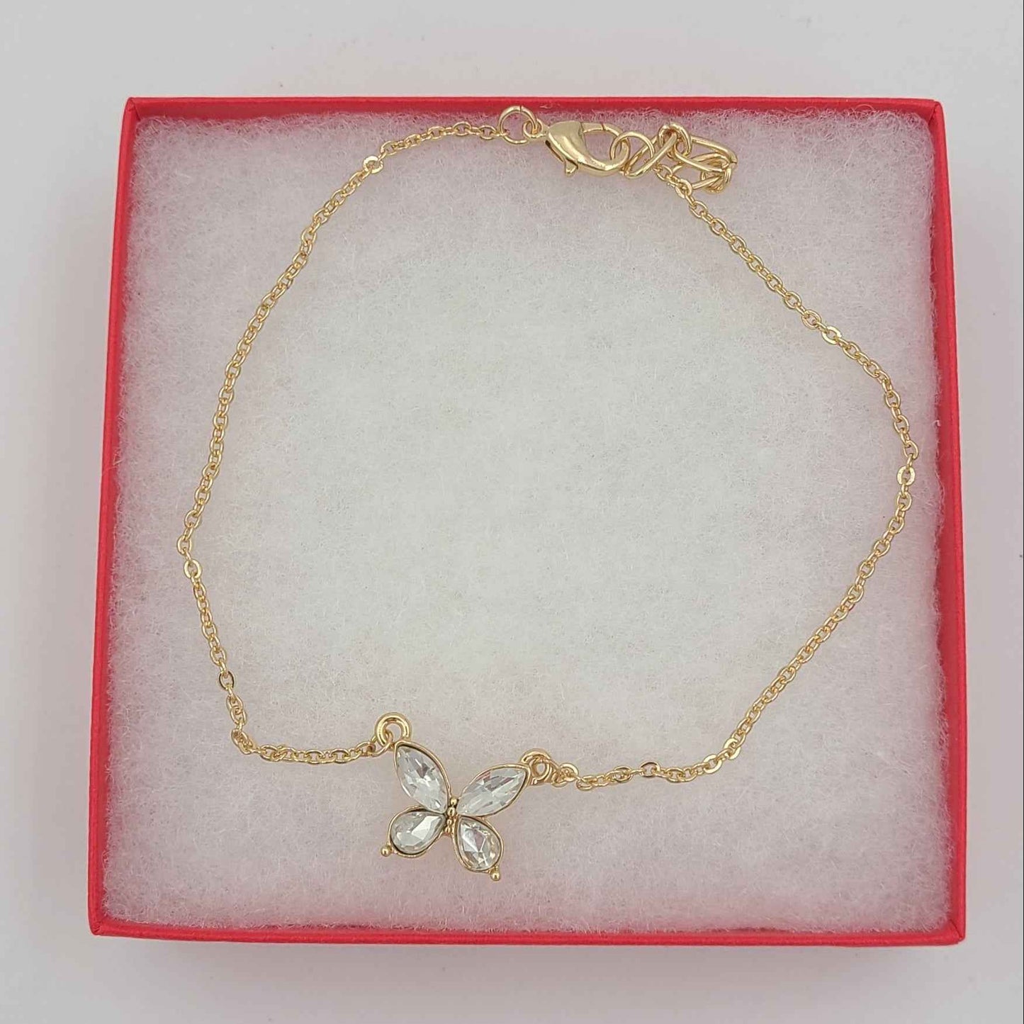 Jeweled Butterfly Anklet
