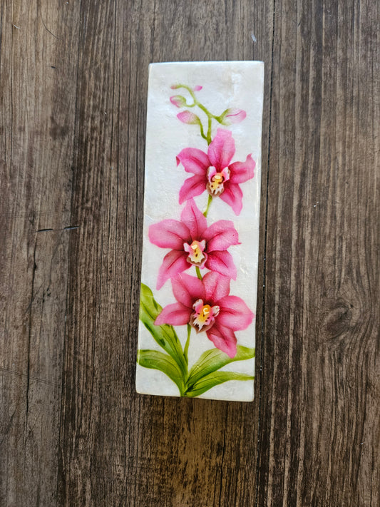 Pink Orchid Long Capiz Box