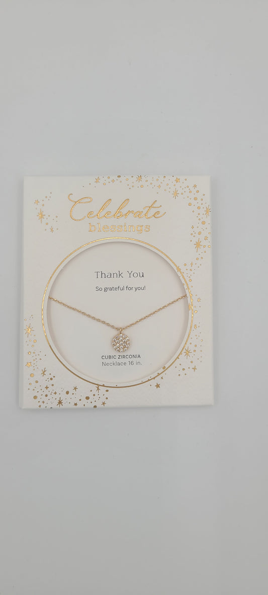 Thank You Necklace - Celebrate Blessings