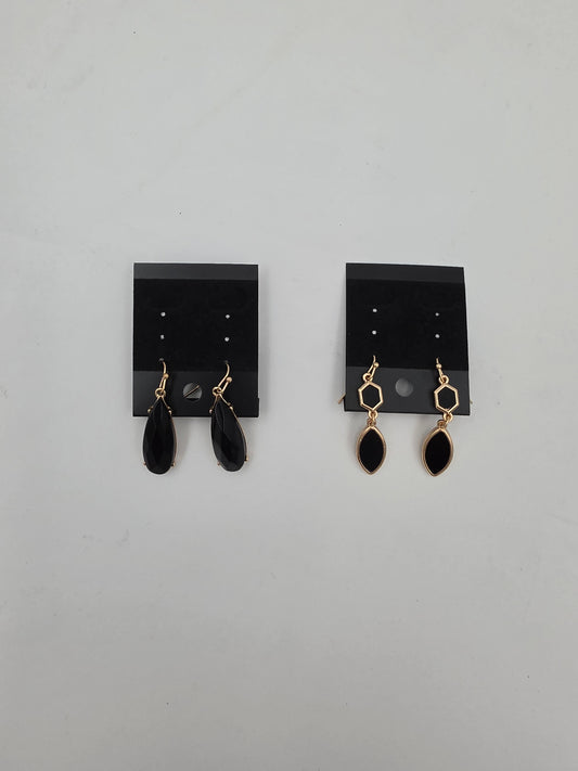 Black & gold earrings