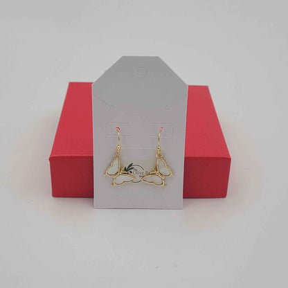 Shimmering White Butterfly Earrings