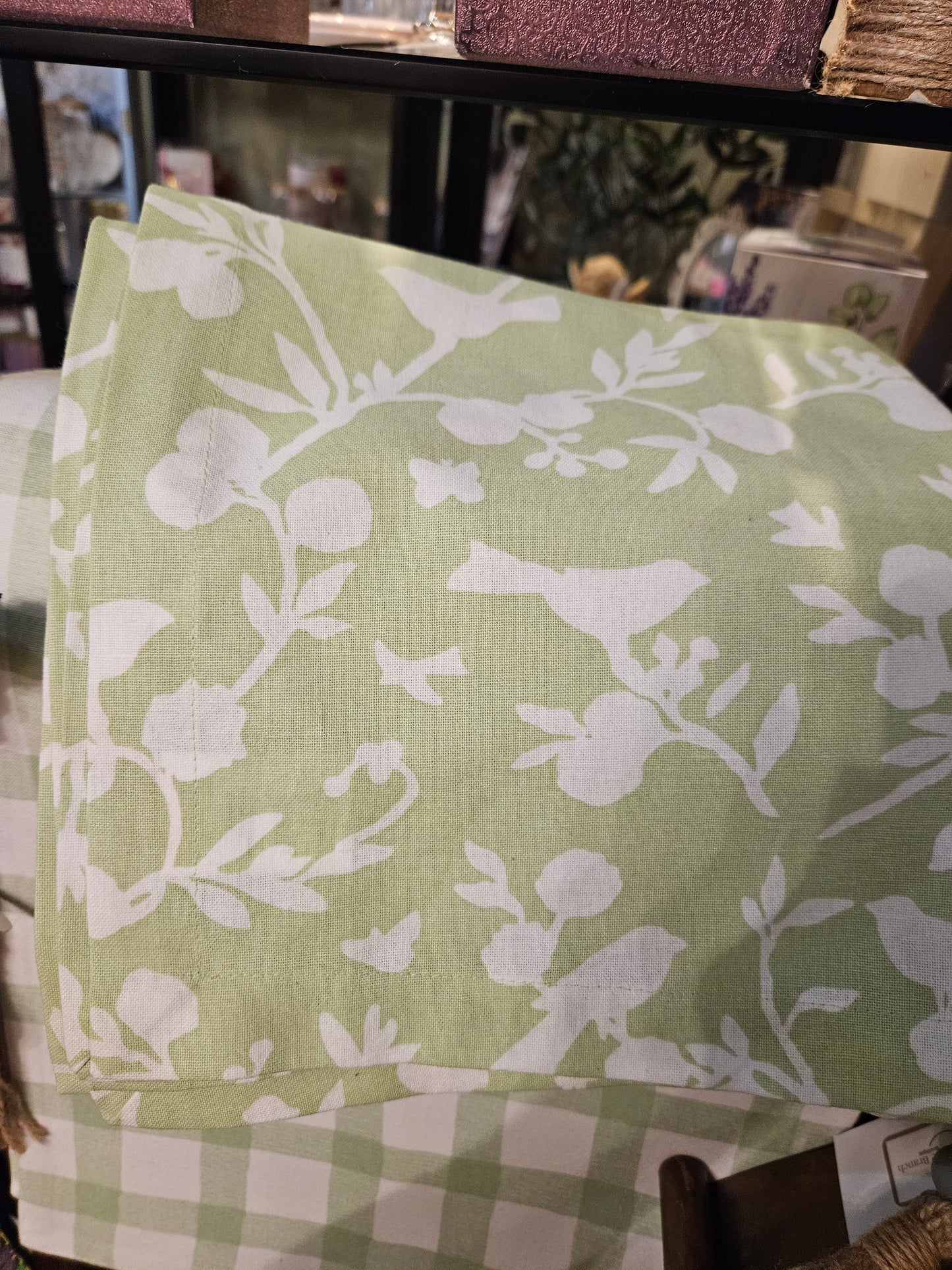 Napkin - Printed Songbird Light Green