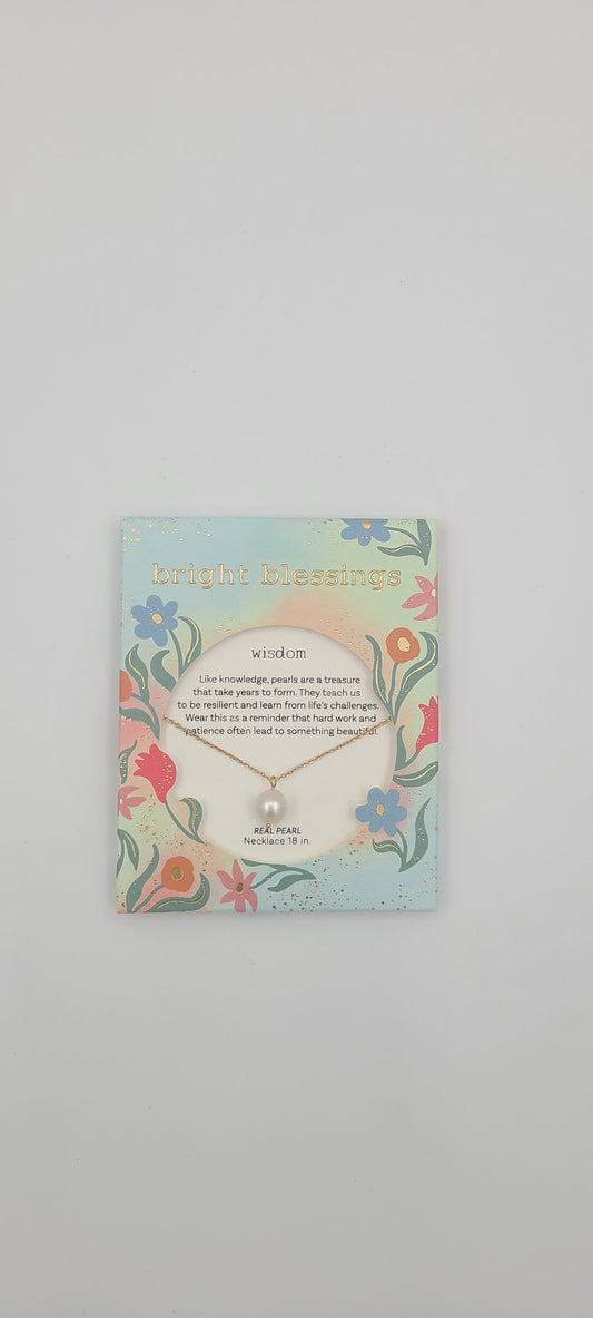Wisdom Pearl Necklace - Bright Blessings