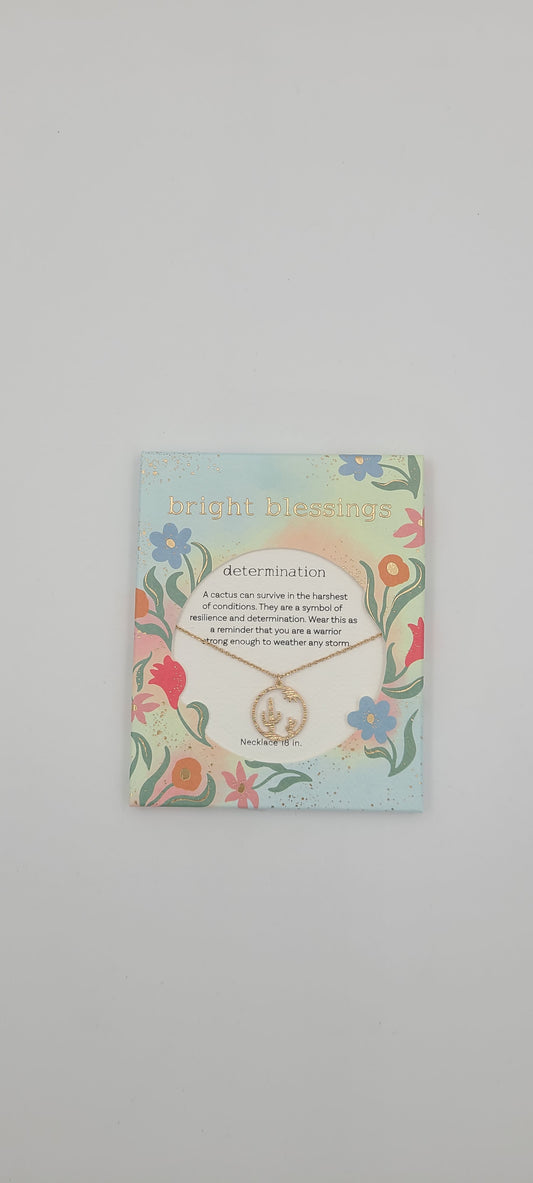 Determination Cactus Necklace - Bright Blessings