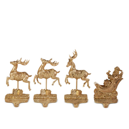 10.5" Santa and Reindeer Stocking Holders product photo