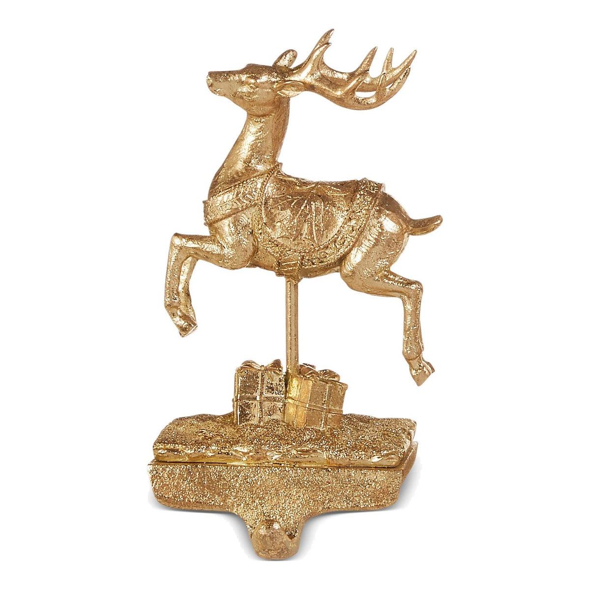 10.5" Santa and Reindeer Stocking Holders, Rearing Reindeer