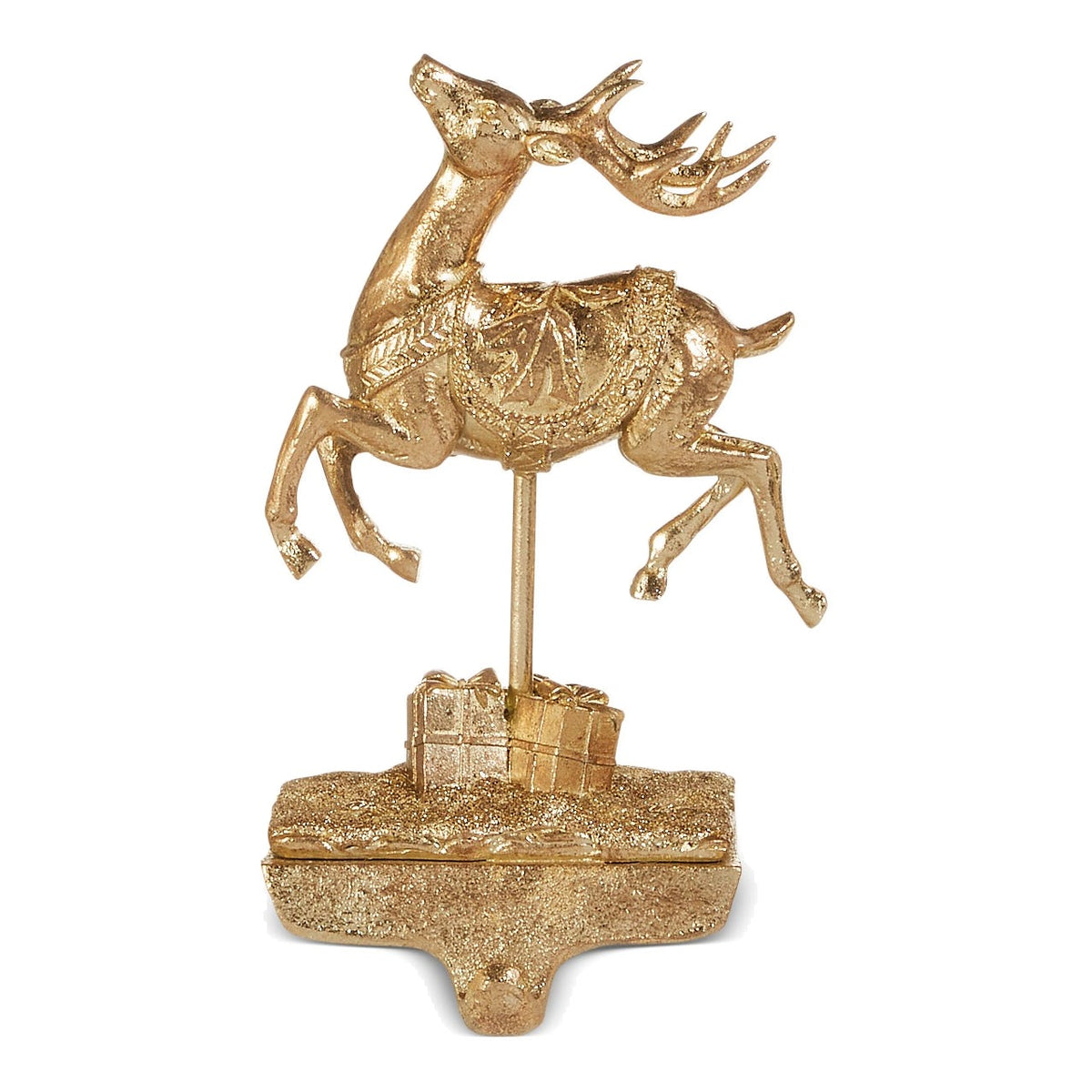 10.5" Santa and Reindeer Stocking Holders, Leaping Reindeer