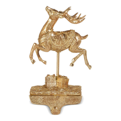 10.5" Santa and Reindeer Stocking Holders, Leaping Reindeer