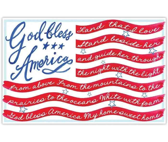 God Bless America Flag Placemats