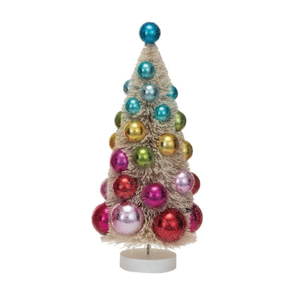 Sisal Bottle Brush Tree with Ornaments, Medium, 11 inches size, cut from the vendor group photo