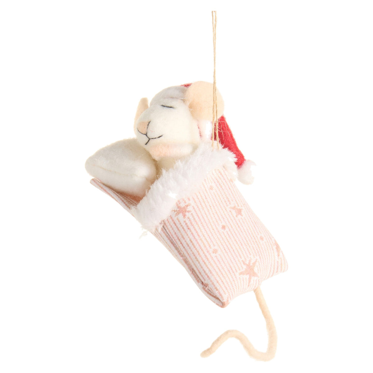5.5" Sleeping Mice Ornament, Mouse in Bed