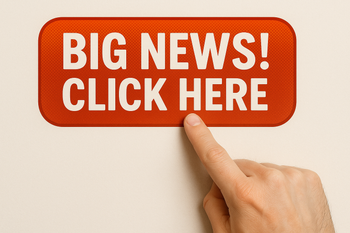 someone point at a "Big News! Click Here" button