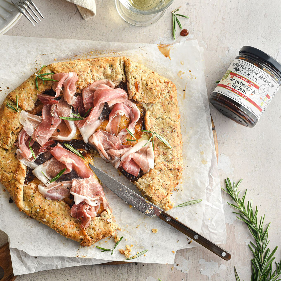 Strawberry & Fig Jam, shown in a styled setting