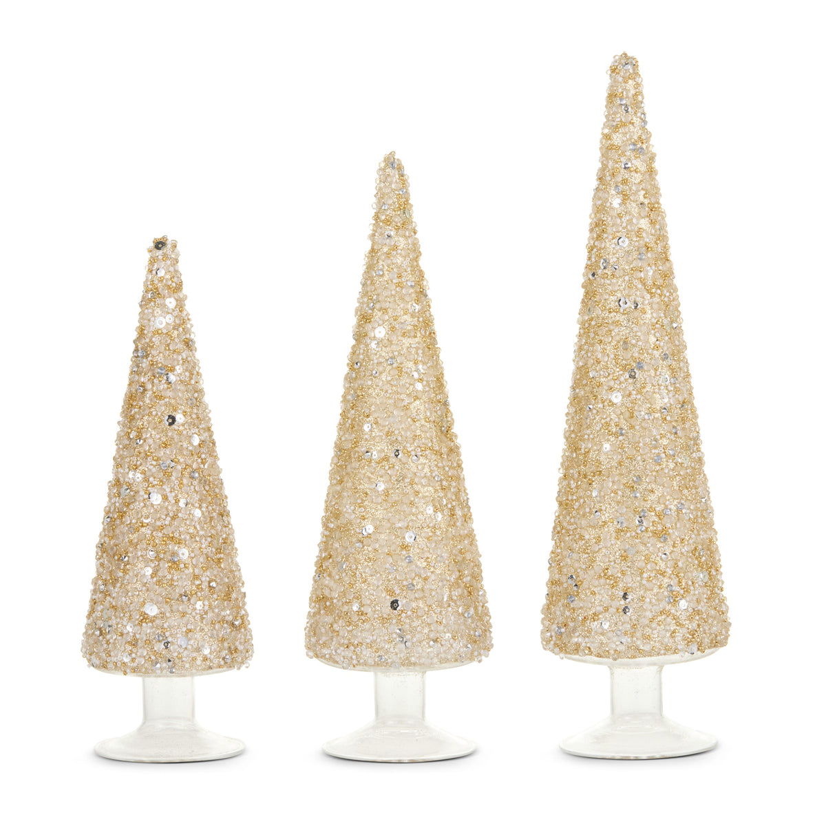 13.5" Gold Glitter Trees product photo