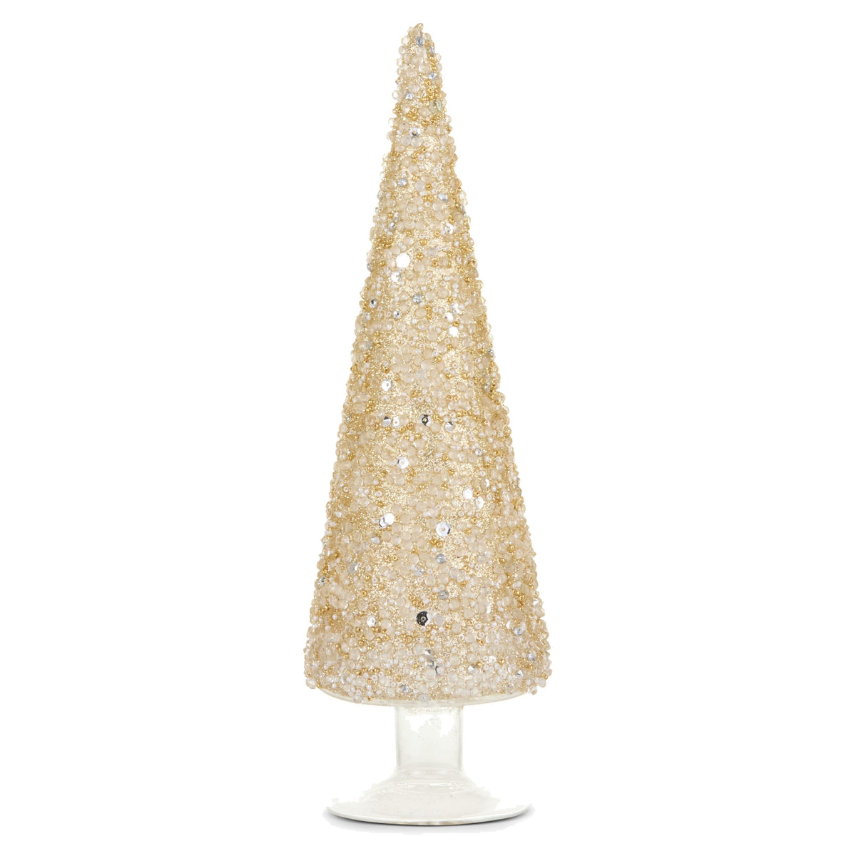 13.5" Gold Glitter Trees, Medium